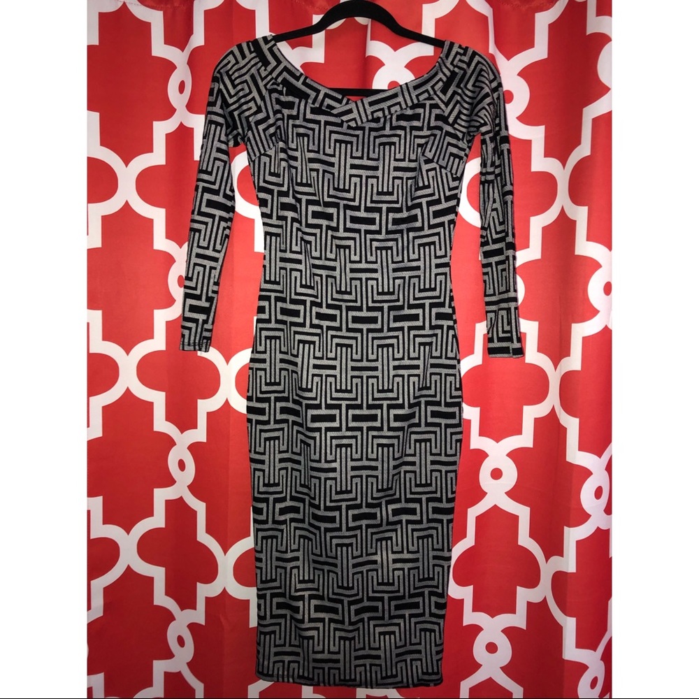 Black and grey dress